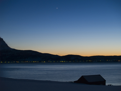 Last light on a winter day with Venus showing up