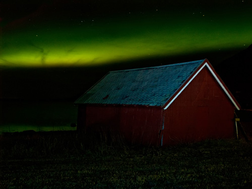 Northern Lights (Aurora Borealis) in Northern Norway on New Years Eve