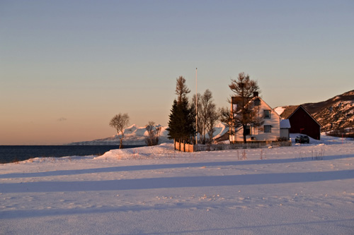 Picture of rural winter scenery in northern Norway