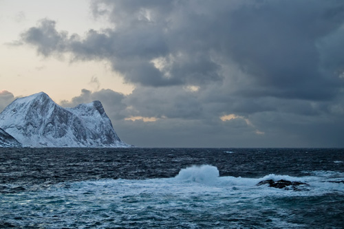 Picture of bad weather on the west coast of Senja in Northern Norway