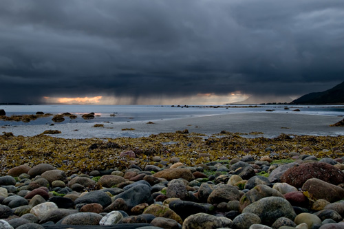 Picture of incoming bad weather with sleet