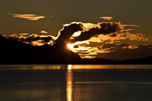 Sunset picture from northern Norway